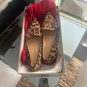 👠 Louboutin Kashasha Flat Pony Leopard 38